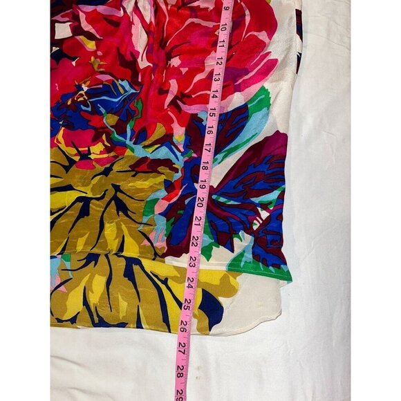 Maeve Anthropologie Multicolour Mixed Boquet Floral Sleeveless Silk Blouse Women - Picture 8 of 10